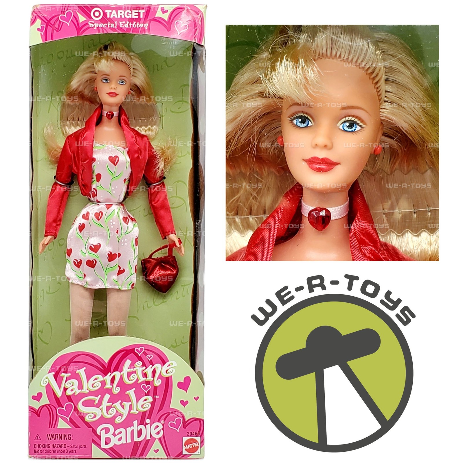 Valentine Style Barbie Doll Target Special Edition 1998 Mattel 20465
