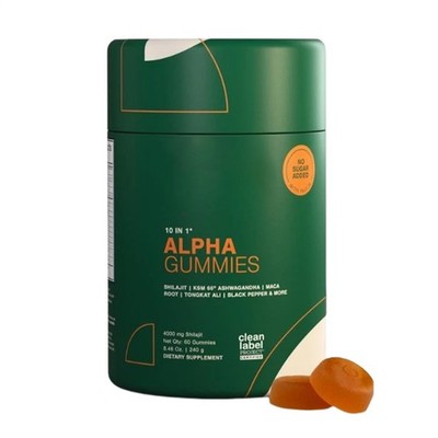 Root Labs 10-1 Alpha Gummies | 4000 mg reines Shilajit mit KSM-66 | 60 Gummibär