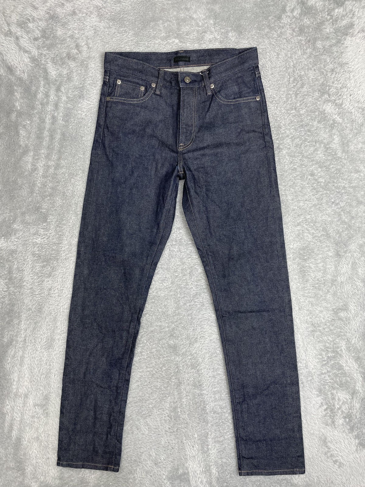 Uniqlo Jeans Mens 29x32* Dark Wash Blue Slim Skinny Selvedge Stretch Denim Pants