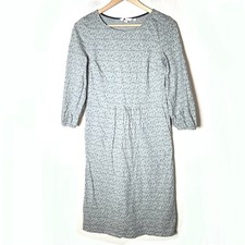 Boden gray long sleeve casual dress with white and blue stars sz 6L 6 long B190