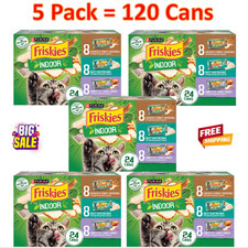 120 Cans / 5 Pack - Friskies® Indoor Adult Cat Wet Food - Variety Pack, 132 OZ 1.70 per gallon