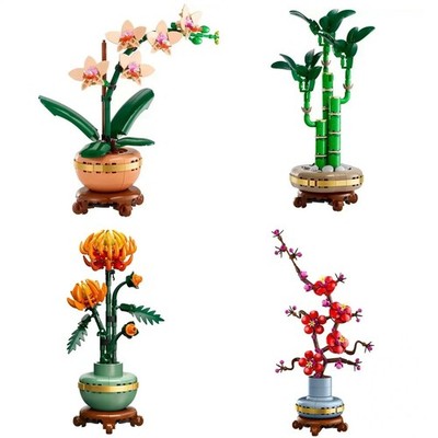 Icons Pflaumenblüte Bauset Erwachsene Blume Wohndeko DIY Geschenk
