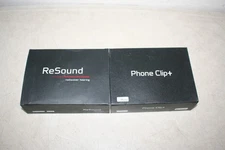 GN ReSound A/S DK-2750 Ballerup RIE Hearing Aids Left & Right with Phone Clip +