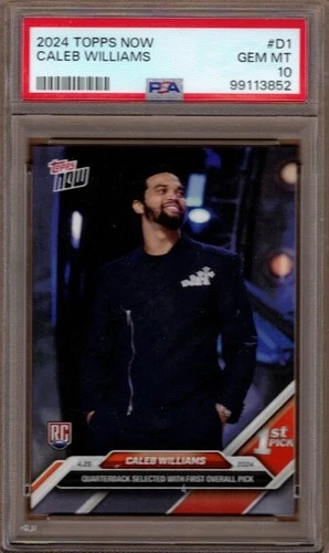 2024 Topps Now Draft #D1 Caleb Williams - PSA 10 Gem Mint
