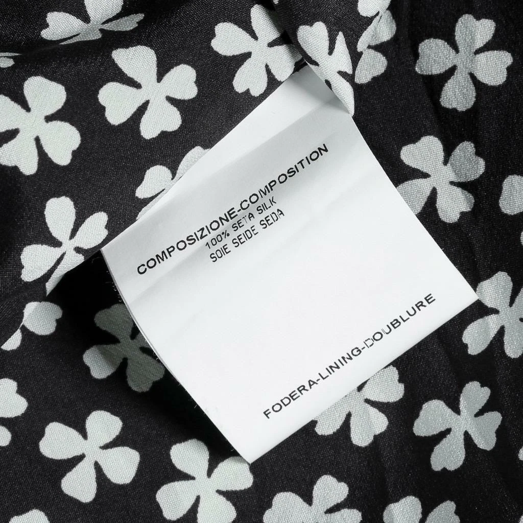 SAINT LAURENT (YSL) Camicia YVES SAINT LAURENT donna trifoglio nero seta cintura abito corto FR38 US6