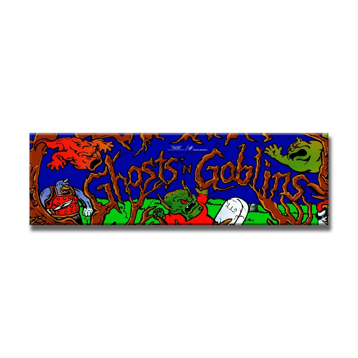 Ghosts 'n Goblins Premium Arcade Marquee Insert Reproduction