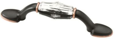 3'' Classic Faceted Acrylic Pull Bronze with Copper Highlights