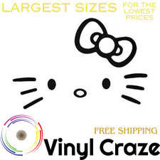 30 X 20 Hello Kitty Face Bow Giant Vinyl Decal Sticker Any Color Free Sh 30 X 20 Hello Kitty Face Bow Giant Vinyl Decal Sticker Any Color Free Sh