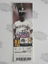 2011 Rockies Pittsburgh Pirates Opening Day Ticket 4/7/11 Tulowitzki  Home Run