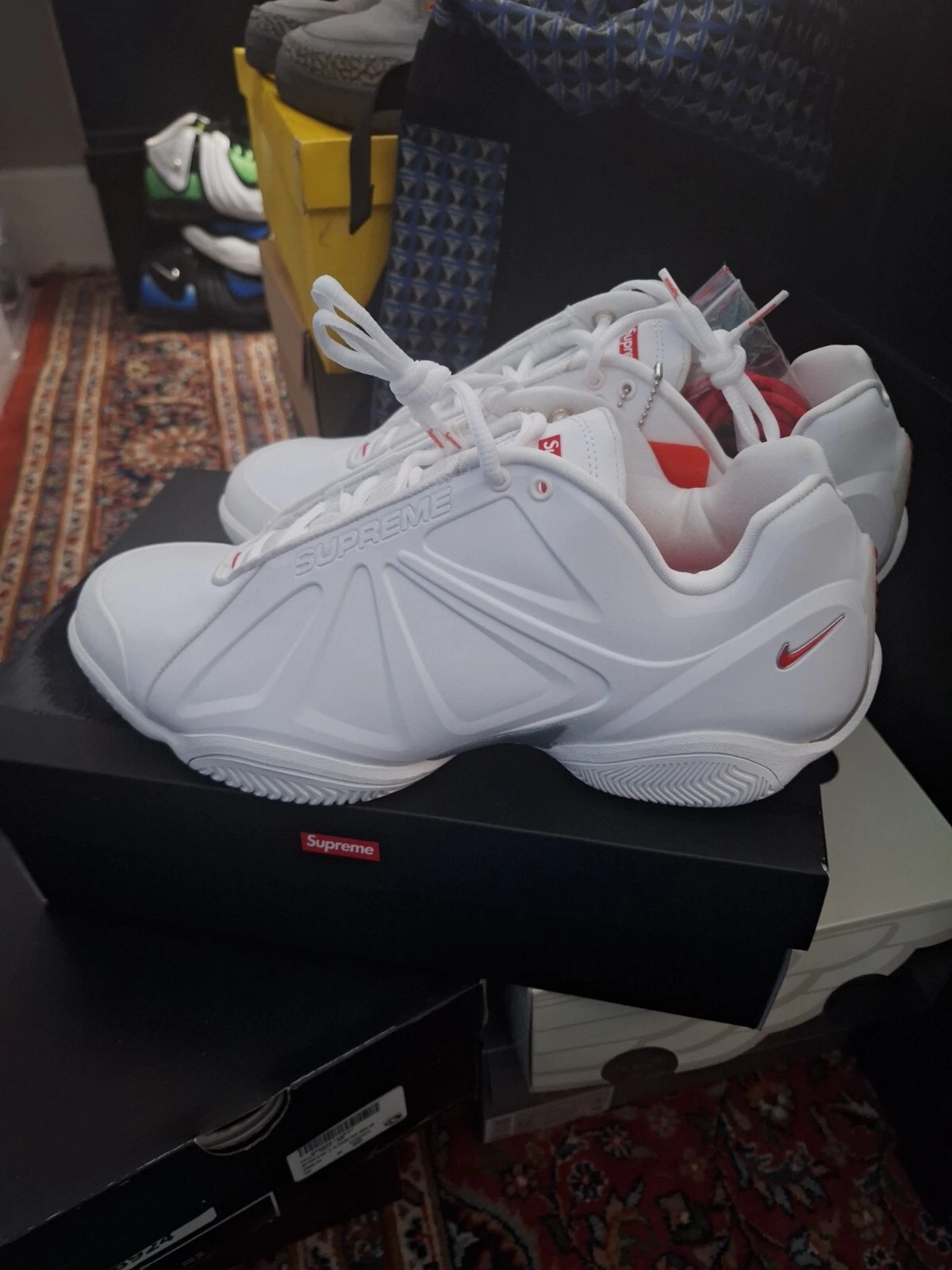 Nike Supreme x Air Zoom Courtposite Blanc Taille 12 NEUF DS avec boite