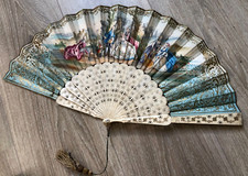 Ancien Eventail Collection XIXéme Scéne Galante Napoléon III