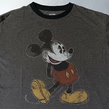 2000s Walt Disney World Disneyland Mickey Mouse Vintage Style Ringer T-Shirt, M
