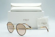 NEW FRED FG 40028U 30E GOLD TORTOISE BROWN AUTHENTIC SUNGLASSES FRAMES 52-20