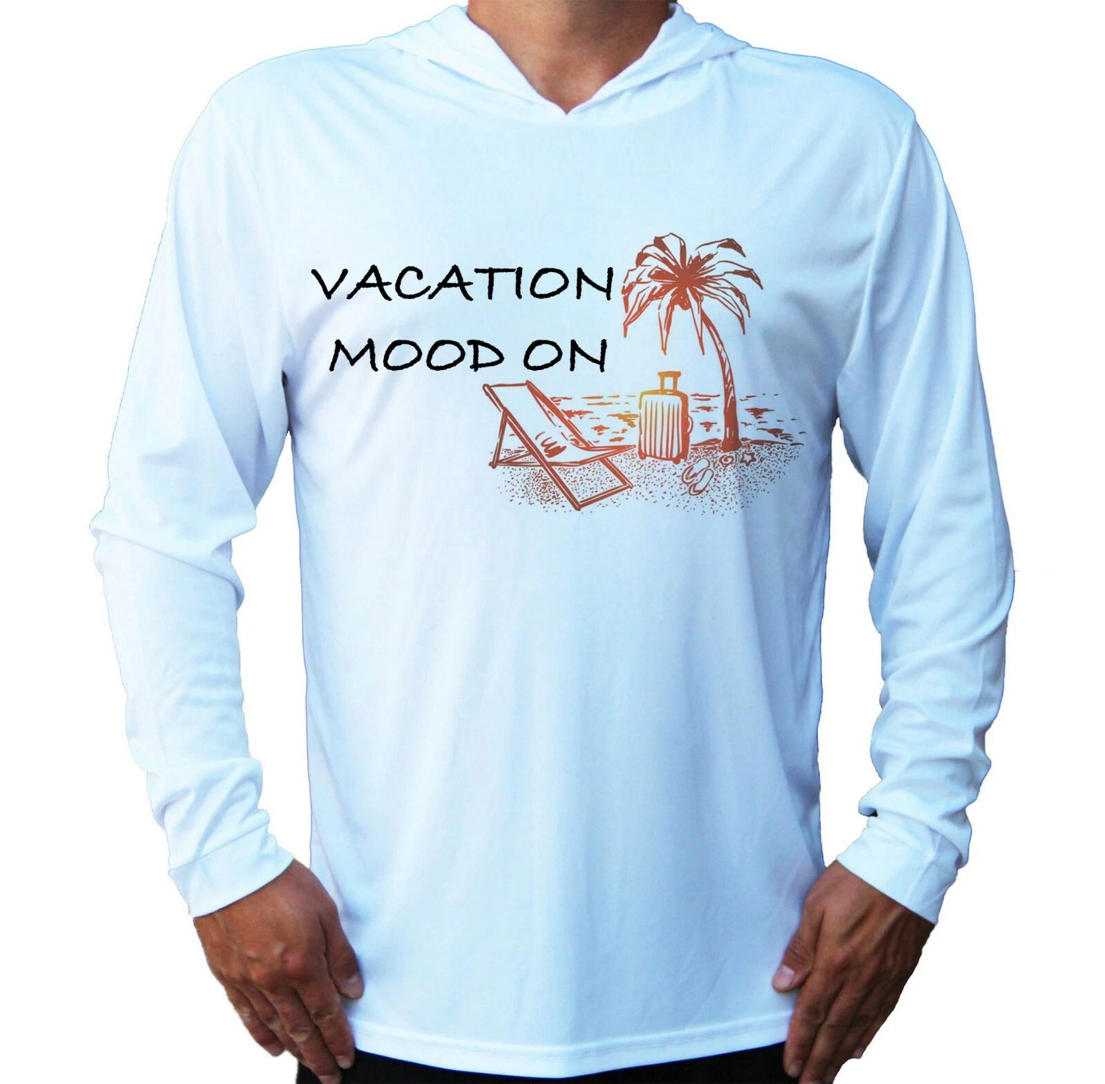 Vacation Mode On Sun UV Protected UPF 50 Long Sleeve Hood Beach Fishing
Opens in a new window or tab