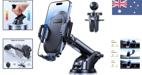 Secure Dash & Windshield Phone Holder with Super Strong Suction & Easy Operation - Picture 2 of 8
