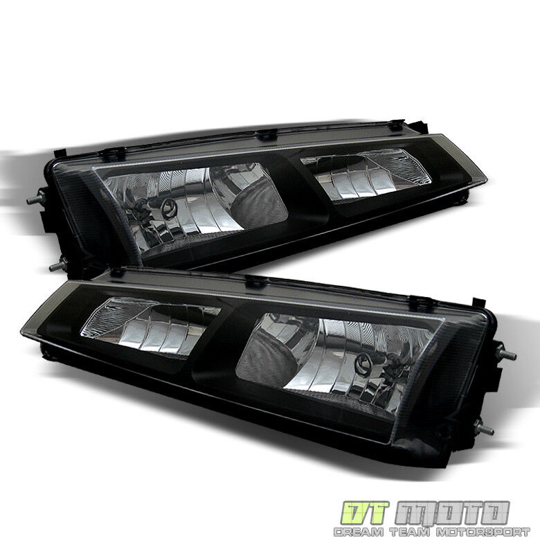 Fits 1997-1998 240SX S14 Kouki JDM Black Crystal Headlights