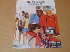 1968 POLAROID CAMERA 60-Second Excitement Fishing Kids vintage art print ad