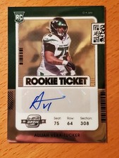 2021 Contenders Optic #148 Alijah Vera-Tucker USC NY Jets Rookie Auto