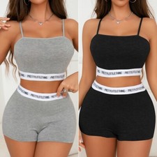 Pajamas Set Women's Sleepwear PJ Set Soft Top and Short Pants Nightwear Outfits