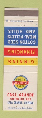 Matchbook Cover - Casa Grande Cotton Oil Mill AZ