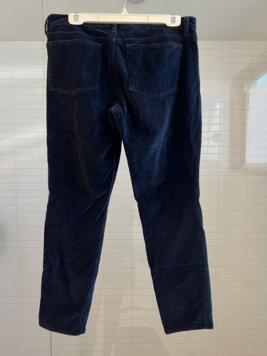 J Crew Velvet Pants Size 30 Toothpick Dark Navy Blue Soft Stretch Cotton - Picture 2 of 3
