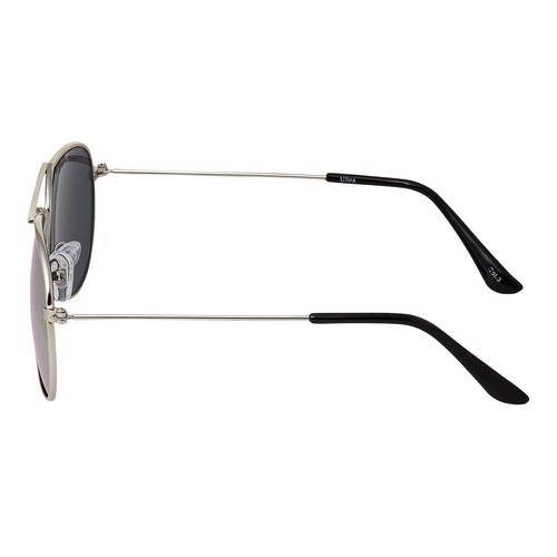 Childrens Kids Silver with Burnt Orange Lenses Classic Style Pilot Sunglasses UV - Picture 4 of 12