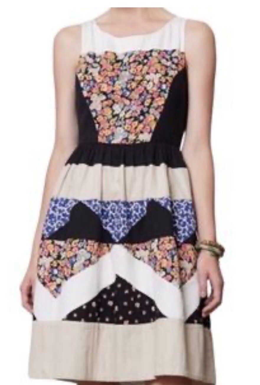 Anthropologie Leifnotes Ivete Patchwork Dress 4 R… - image 5