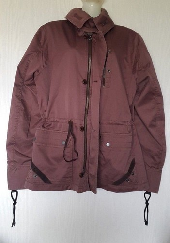 DIESEL VESTE MI-LONGUE 100% COTON TAILLE L COLORIS CHOCOLAT-MAUVE - Picture 9 of 12
