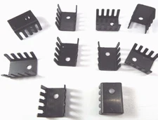 x10 HEATSINK ALUMINUM SMALL 19X15X10mm TO220 LED SCR TRANSISTOR MOSFET BLACK FIN
