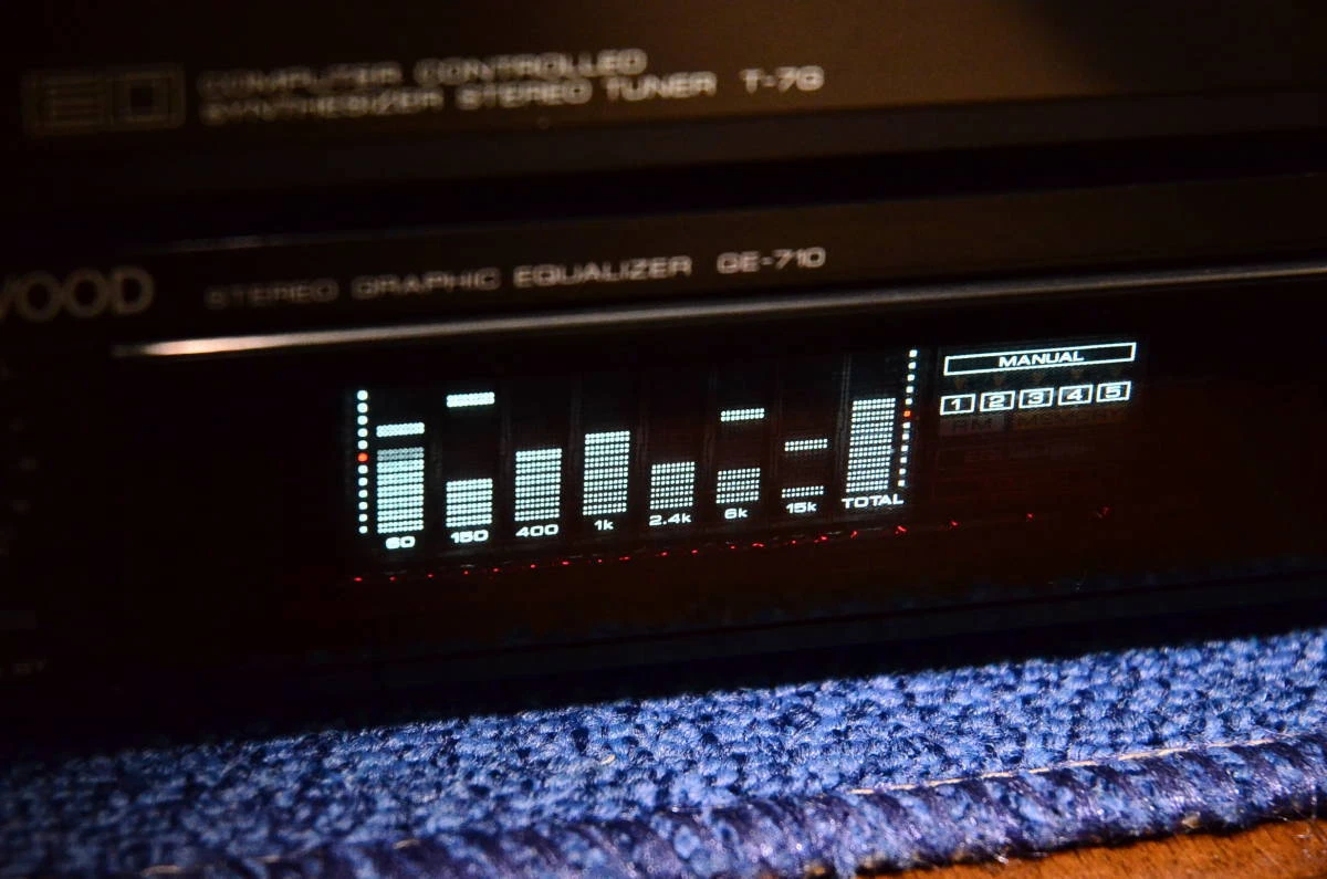 KENWOOD GE-710 Graphic Equalizer FM/AM & Tuner T-7G Black 2Set 100V
