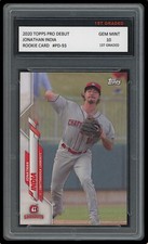 JONATHAN INDIA 2020 TOPPS PRO DEBUT 1ST GRADED 10 ROOKIE CARD RC CINCINNATI REDS