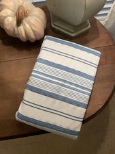 Pottery Barn Kids Yarn Dyed Nautical Stripe Quilted Standard Sham Indigo NWOT