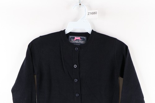 NOS Vintage Childrens Size 6 School Uniform Button Knit Cardigan Sweater Navy - Picture 2 of 8
