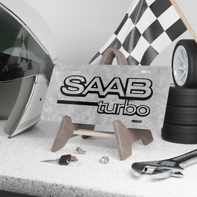 DigiRods Saab Turbo 900 Car Vintage Model Logo Vanity Aluminum Car