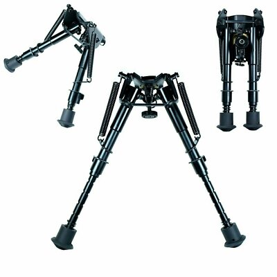 6'' to 9'' Adjustable Spring Return Hunting Rifle Bipod -Sling Mount