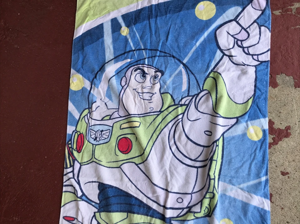 Vintage 90s Toy Story Buzz Towel Beach Movie Promo Cartoon Pixar Disney Store - Image 3 of 4
