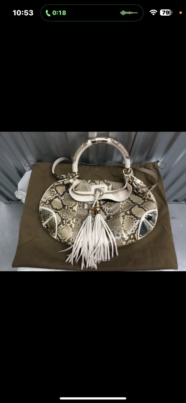 Gucci Indy Python Bag Strap - image 6