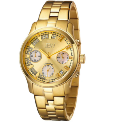 NEW JBW alessandra diamond chronograph dial gold ladies  display picture 2
