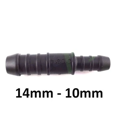 EASYPARTS4U Schlauchverbinder Gerade Reduzierer 14 mm 10 mm Kunststoff Verbindungsstück