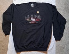 Vintage Super Bowl 2002 XXXVI Patriots Rams Embroidered Sweatshirt XL NWOT
