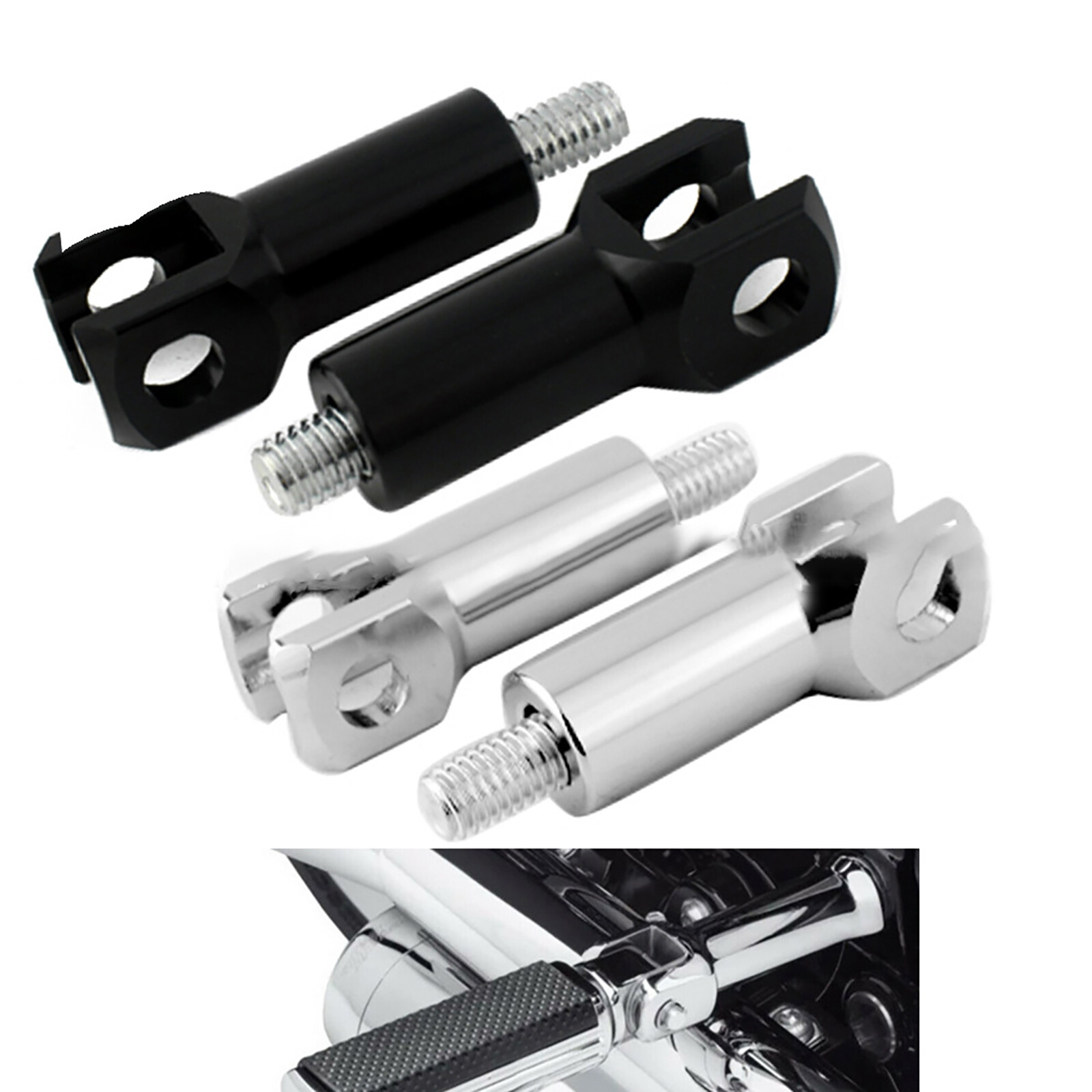 1Set Chrome Foot Peg Support Mounts Clevis For Harley Davidson Softail 20002006 eBay