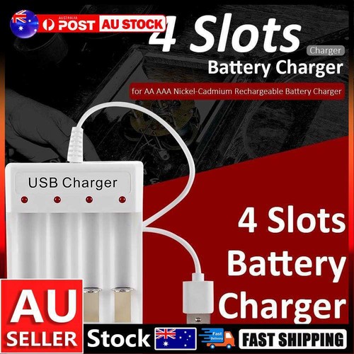 Smart USB Battery Charger 4 Slots AA AAA Rechargeable Battery Charger
