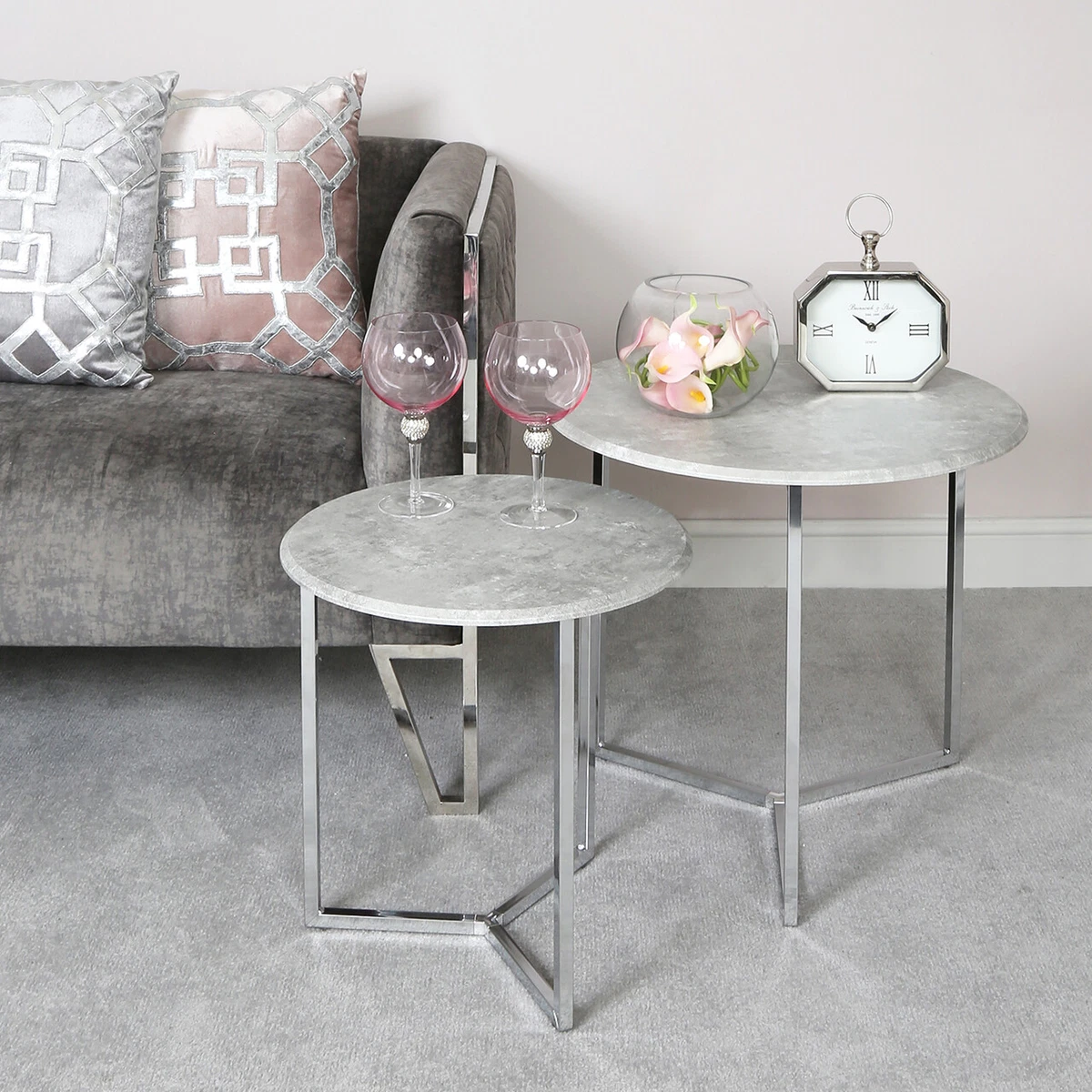 Cement top side sale table