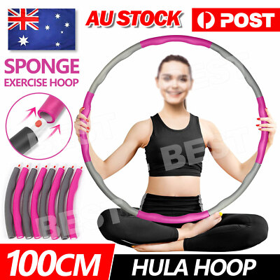 100CM Foam Padded Weighted Waist Fitness Hula Hoop Body