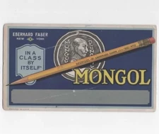 Mongol pencils  New York  ink blotter  Eberhard Faber   picture of Genghis Khan!