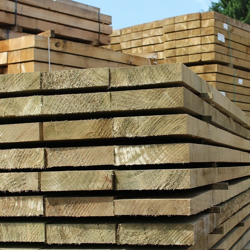 Packs of 10 Green Treated Softwood Railway Sleepers - Free Delivery - Image 2 of 3