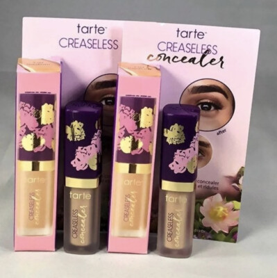Lot Of 2 Tarte Creaseless Concealer 33N Medium, Mini Size .035oz Each x2, BNIB