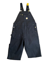 Carhartt Black Duck Bib Overalls Quilt Lined - Men's 40 x 34 - Free Shipping
