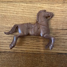 Lido Western Horse. 3" Scale Brown Colored Plastic