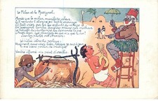 CARTE Publicitaire  Henry MIRANDE  Montre ZENITH  " le milan et le rossignol "